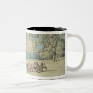 Die Kirche und das Dorf von St.-Stichwort, Zweifarbige Tasse