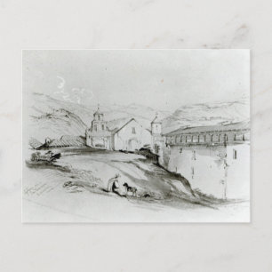 Die Kirche von San Francisco, Valparaiso, 1834 Postkarte