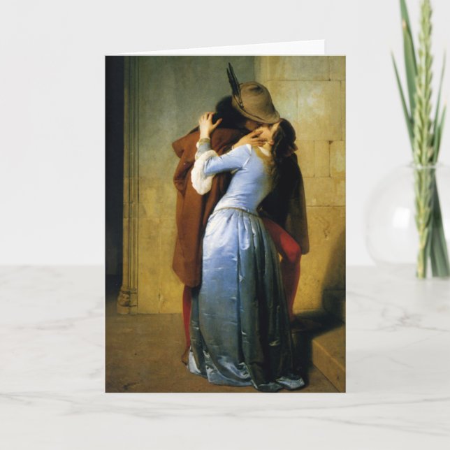 Die Kiss Fine Art Grußkarte Karte (Vorderseite)