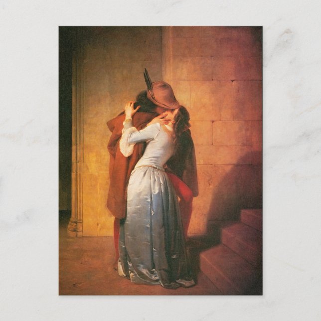 Die Kiss Postcard von Francesco Hayez Postkarte (Vorderseite)