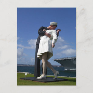 Die Kiss-Statue Postkarte