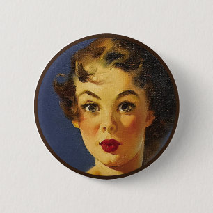 Die Kitsch-Bitches: Pin-Up-Porträts Button