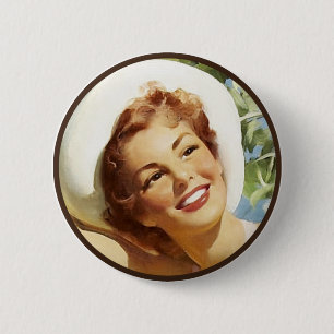 Die Kitsch-Bitches: Pin-Up-Porträts Button