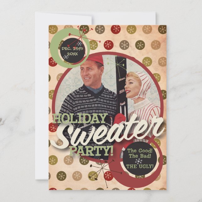 Die Kitsch Bitsch: Weihnachtspullover-Party! Einladung (Vorderseite)