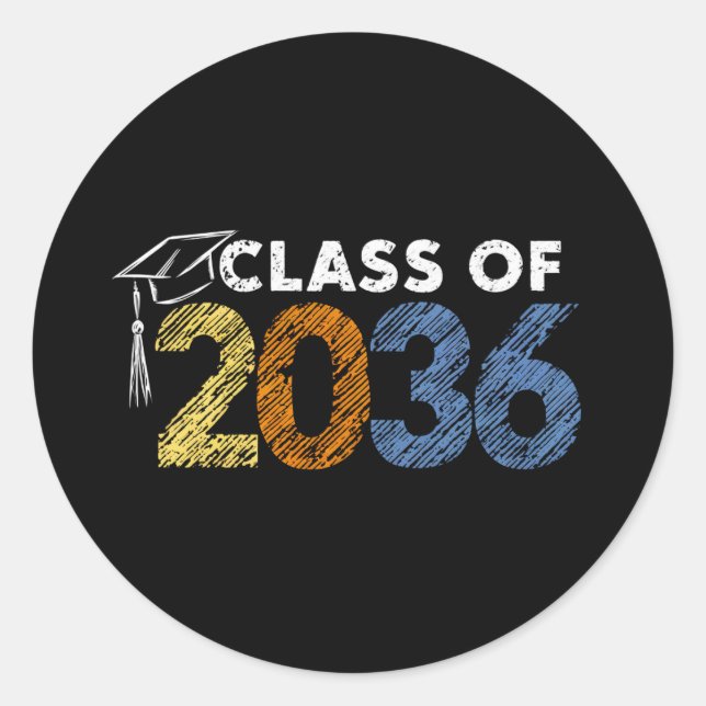 Die Klasse des Jahres 2036 wächst mit mir am erste Runder Aufkleber (Vorderseite)