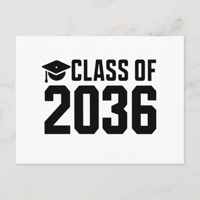 Die Klasse von 2036 wächst mit mir zurück zur Schu Postkarte (Vorderseite)