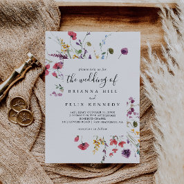 Die klassische, farbenfrohe blumenreiche Hochzeit  Einladung