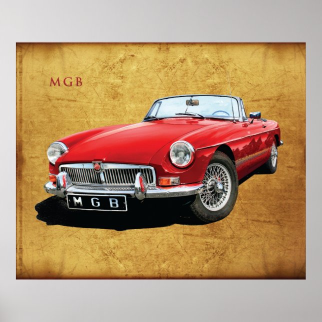 Die klassische MG MGB-Roadster Poster (Vorne)