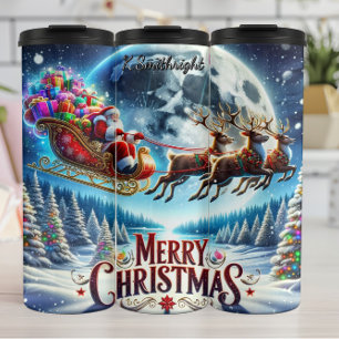 Die klassische Nacht vor Weihnachten Thermosbecher