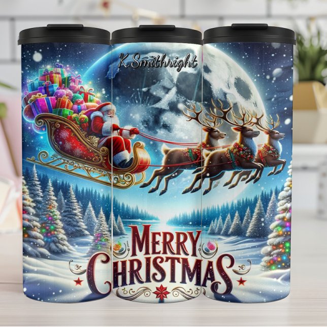 Die klassische Nacht vor Weihnachten Thermosbecher (Von Creator hochgeladen)