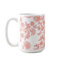 Die klassische Toile-Blumen-Kaffeetasse