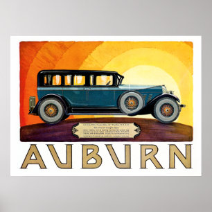 Die klassischen kastanienbraunen Limousine Poster