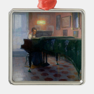 Die Klavierspielerin (Pianistin) (Musikerin) Ornament Aus Metall