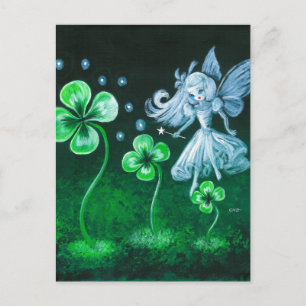 Die Kleeblattfee des April Postkarte