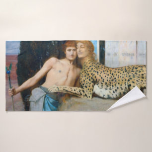 Die Kleider, Fernand Khnopff Badehandtuch