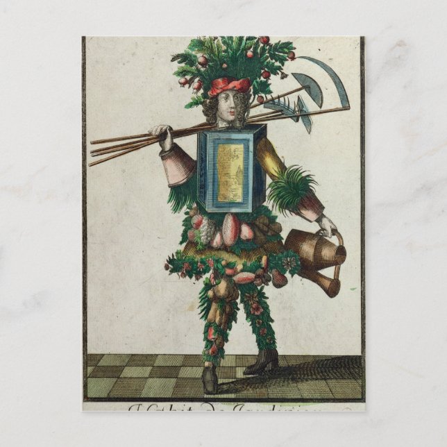 Die Kleidung des Gärtners Postkarte (Vorderseite)