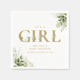Die kleine Gärtnerei mit dem Gold Letter Baby Dusc Serviette