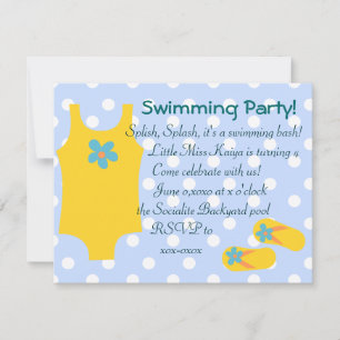 Die kleine gelbe Swimsiut Einladung