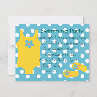 Die kleine gelbe Swimsiut Einladung