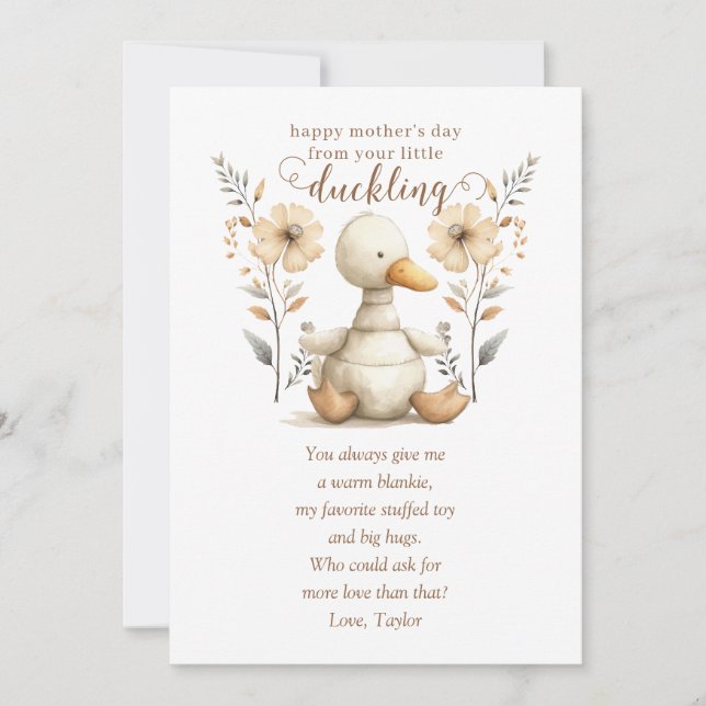 Die kleine Grußkarte der ersten Mutter mit dem Duc Einladung (Vorderseite)