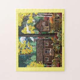 Die kleine Hütte im Waldpuzzle