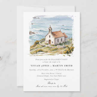 Die kleine Kapelle am Meer Verlobung Einladung