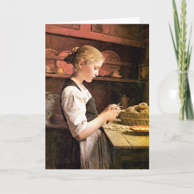 Die Kleine Kartoffelschälerin Karte (Vorderseite)