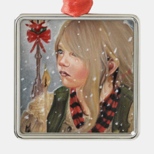 Die kleine Matchmädchen Verzierung Ornament Aus Metall