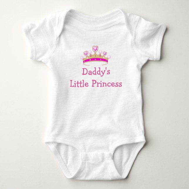 Die kleine Prinzessin Crown Hearts Cute des Vatis Baby Strampler (Vorderseite)