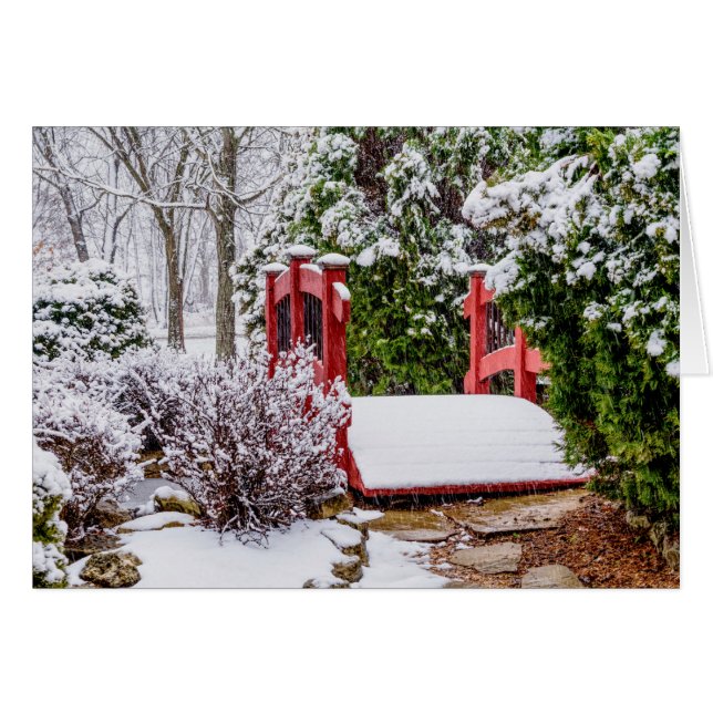 Die kleine rote Bridge-Grußkarte (Vorderseite (Horizontal))