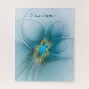 Die kleine Schönheit Modern Blau Gold Fraktal Name