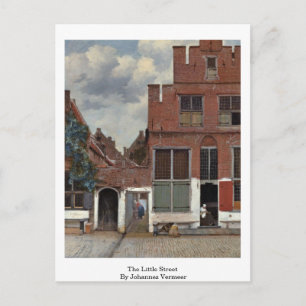 Die kleine Straße von Johannes Vermeer Postkarte