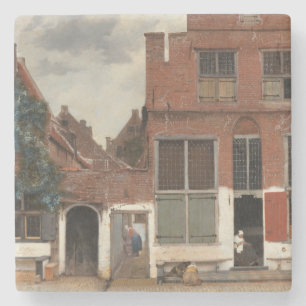 Die kleine Straße von Johannes Vermeer Steinuntersetzer