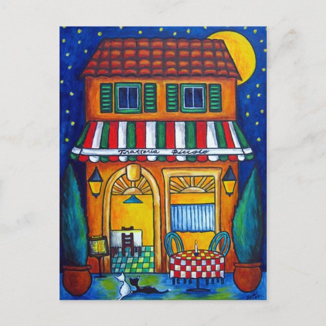 Die kleine Trattoria-Postkarte Postkarte (Vorderseite)