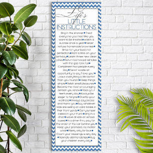 Die kleinen Anweisungen des Lebens in Navy Blue Poster