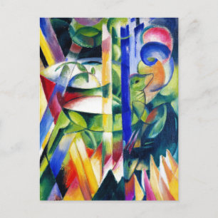Die kleinen Bergziegen von Franz Marc Postkarte