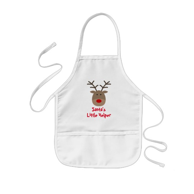 Die kleinen Helfer niedlichen Weihnachtsregenkinde Kinderschürze (Vorne)