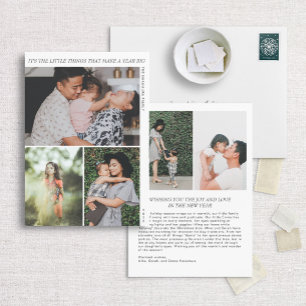 Die Kleinigkeiten des modernen Minimalistischen Ne Feiertagskarte