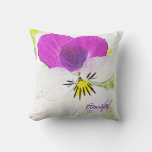 Die kleinste Blume - Viola Monogram Kissen