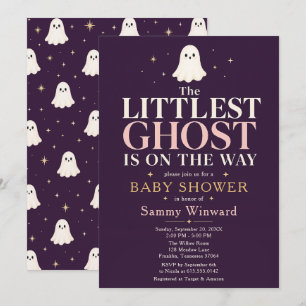 Die kleinste Halloween-Geister-Baby-Party Einladung