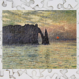 Die Klippe Etretat, Sonnenuntergang von Claude Mon