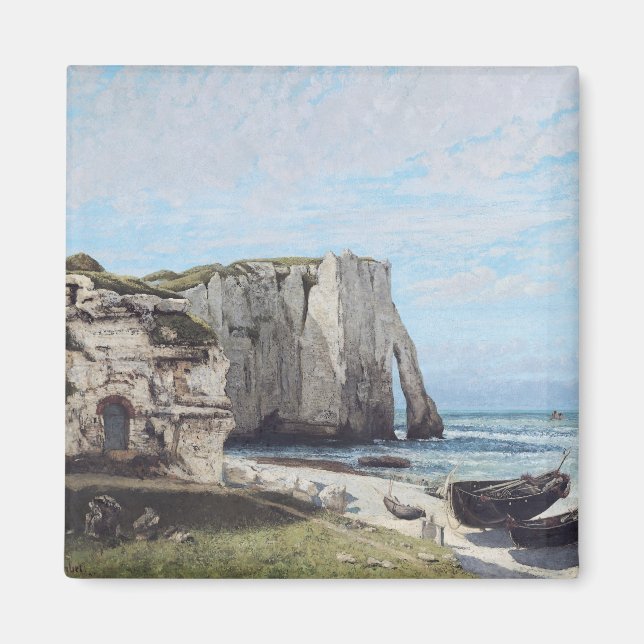 Die Klippen von Etretat nach dem Sturm von 1870 Magnet (Vorne)