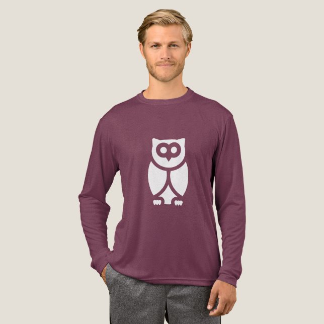 Die kluge Eule Tri-Blend Shirt (Volle Vorderseite)