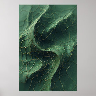 Die knackten Venen der Natur: ein detailliertes gr Poster