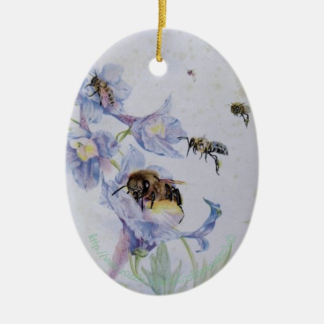 "Die Knie der Bienen" Keramik Ornament (Vorne)