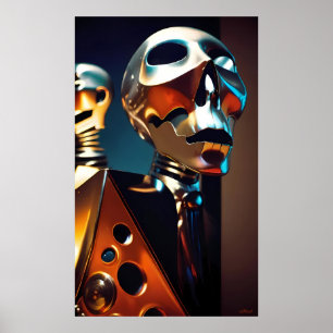 Die Knöpfe kommen von den Maschinen ab Poster