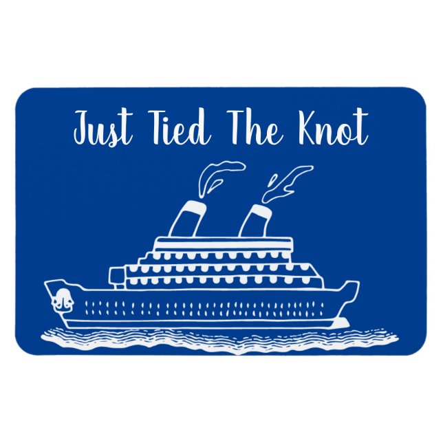 Die Knot Honeymoon Hochzeitsfahrt Kabine Tür verri Magnet (Horizontal)