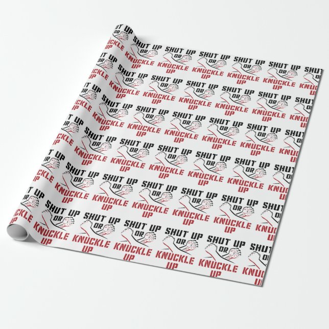 Die Knuckle-Boxbox muss aufgeschlossen oder geknac Geschenkpapier (Ungerollt)