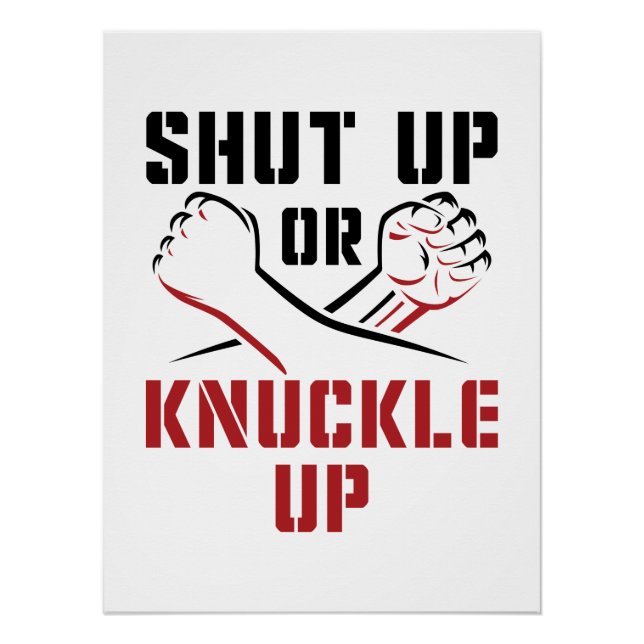 Die Knuckle-Boxbox muss aufgeschlossen oder geknac Poster (Vorderseite)