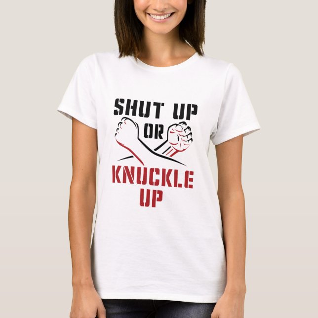 Die Knuckle-Boxbox muss aufgeschlossen oder geknac T-Shirt (Vorderseite)